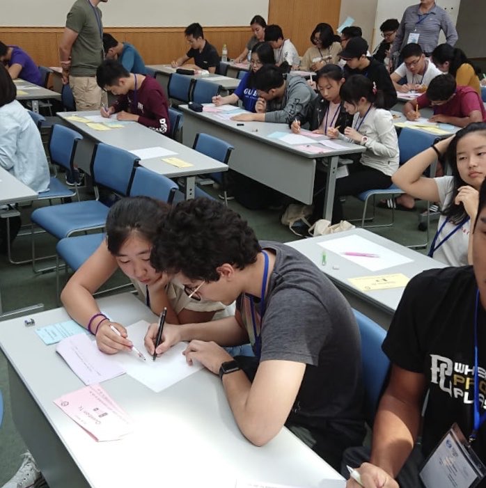 BST_Secondary's tweet photo. Intense Sunday Morning Maths at #NEAMC competition for the @BST_Tokyo team https://t.co/nF5codC4a8