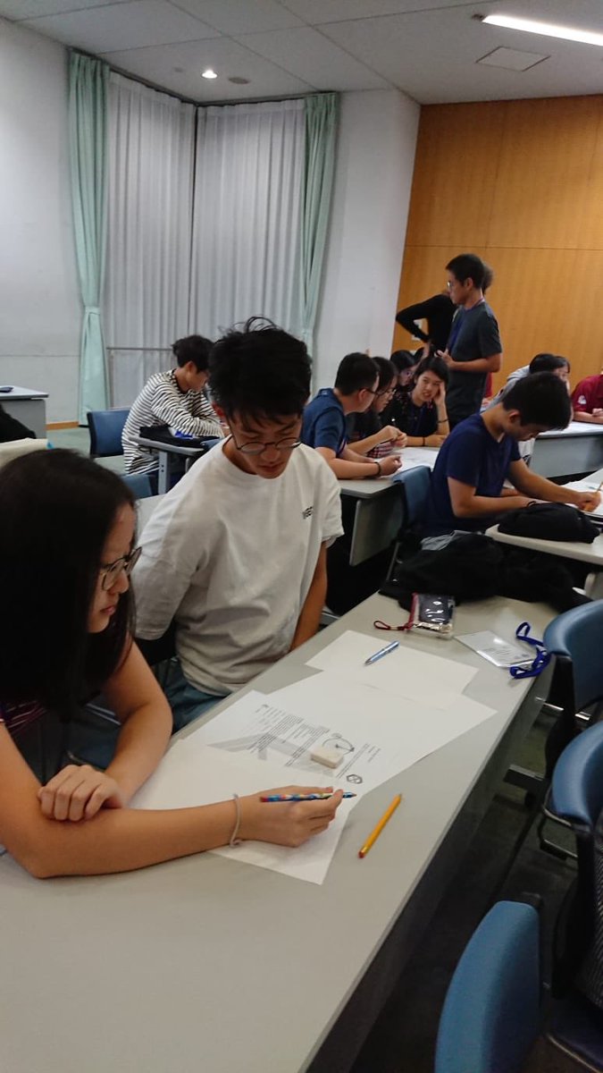 BST_Secondary's tweet photo. Intense Sunday Morning Maths at #NEAMC competition for the @BST_Tokyo team https://t.co/nF5codC4a8