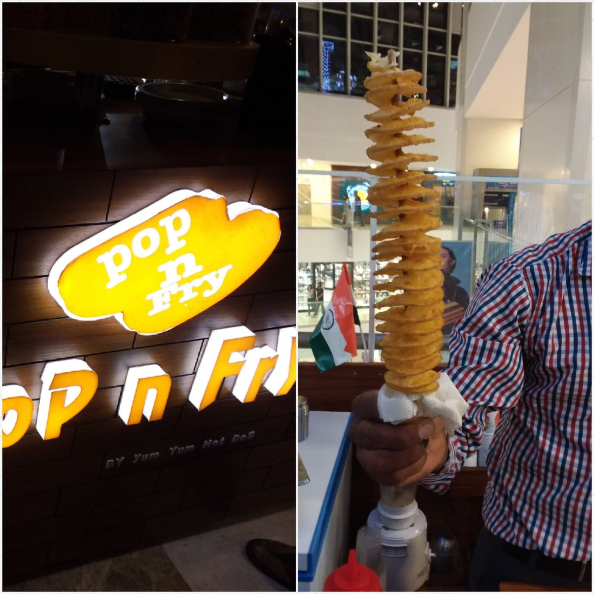 mads_aries's tweet photo. #Springpotato by #PopnFry at #DLFMallofIndia is so yummy! Made fresh, on the spot and crisp! Coated with cheese batter and fried! Absolutely loved It! Please try! https://t.co/SaNhemcQVQ