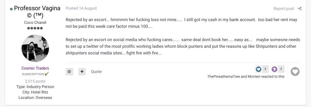 FCK__PP's tweet image. - Professor Vagina, 14th August 2018.
#poorform #rejection #badattitude #disrespect