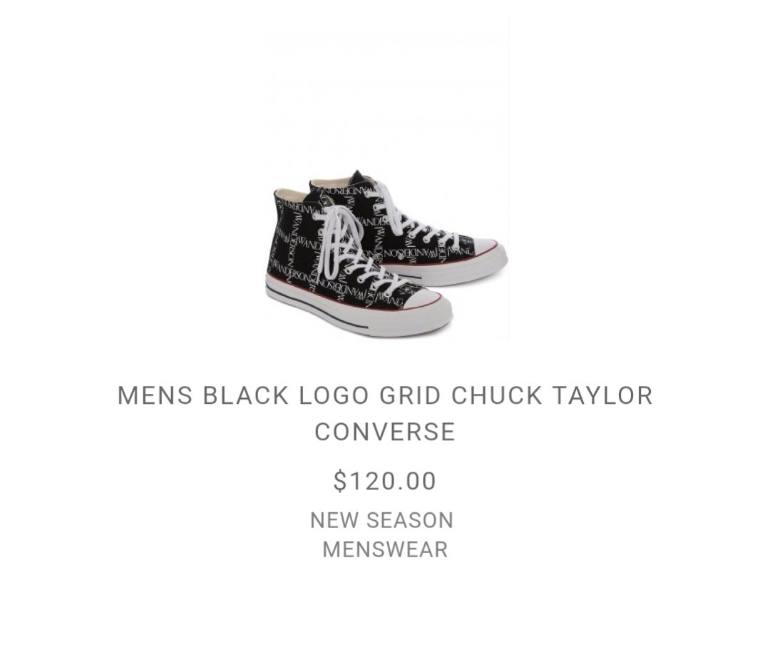 black logo grid chuck taylor converse
