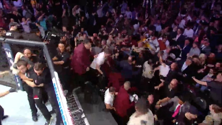 chillhartman's tweet photo. UFC: we are NOT wwe

Also UFC: 

#UFC229 https://t.co/6Y4eYGHMbs