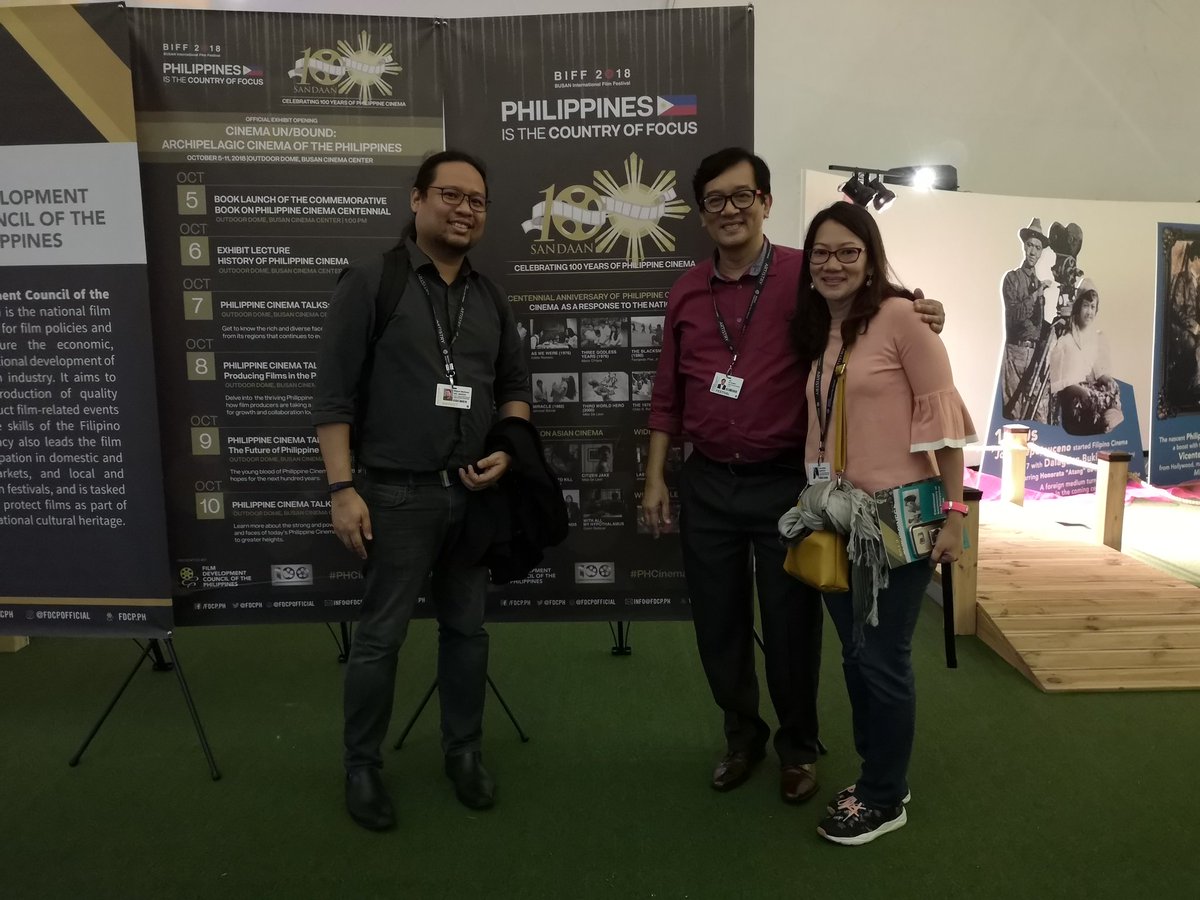 Toastandbrew's tweet photo. @magoodelmundo and @story_brewer with THE Nick De Ocampo at the #AsianFilmMarket #afm2018 100 years of Cinema Exhibition #animation #gamedesign https://t.co/PenOzo92vH