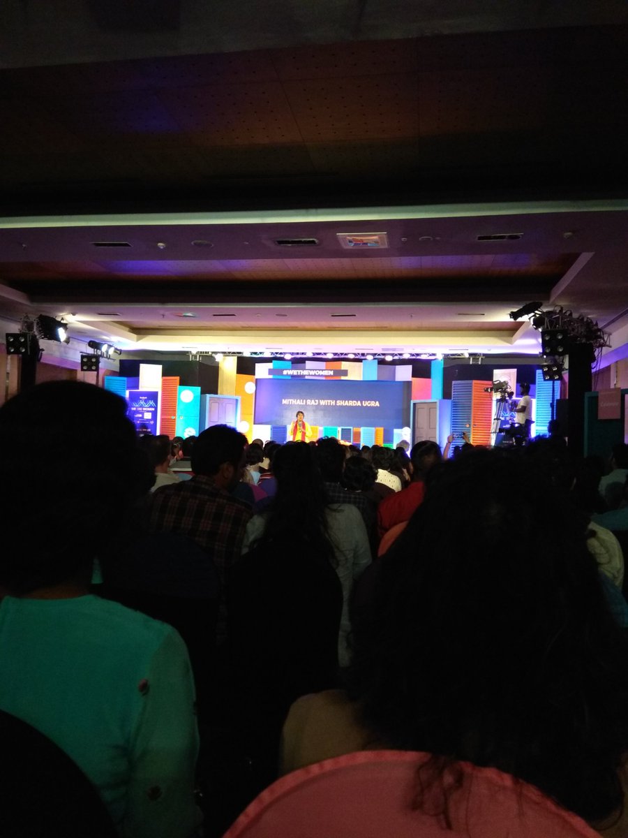 reshmakris's tweet photo. #Wethewomen
#Lalitashok
#Mithaliraj

Barkha Dutt begins the introductory session at We the Women conference.

Let's hope for some interesting conversations and insights by diverse women. https://t.co/yQ0dtTfG9c