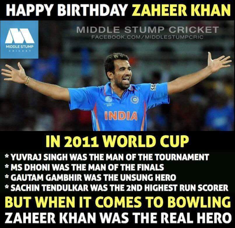 Happy birthday Zaheer Khan 