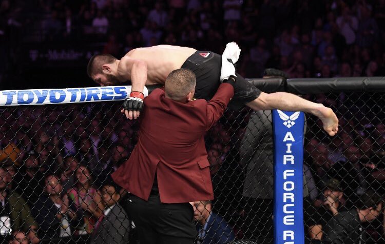 ElyLestr's tweet photo. Girl - “Come over”

Khabib - “I can’t I’m fighting in #UFC229”

Girl - “I’m home alone”

Khabib: https://t.co/ZzyQCWe7nF
