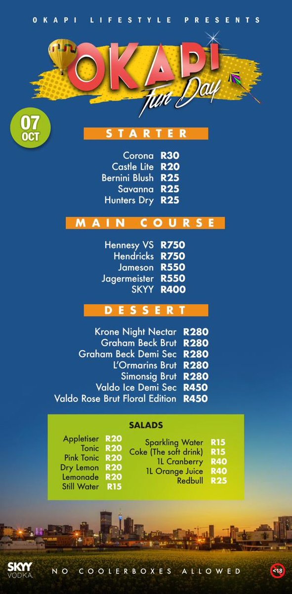 OkapiLifestyle's tweet photo. Happy OkapiFunDay Guys π΄π₯πΎπ Gates open at 12pm, weather looking too nice!! Letβs have a great one guys!!! πΊπ½ππ½ #OkapiFunDay7Oct https://t.co/28DuPWwDnC