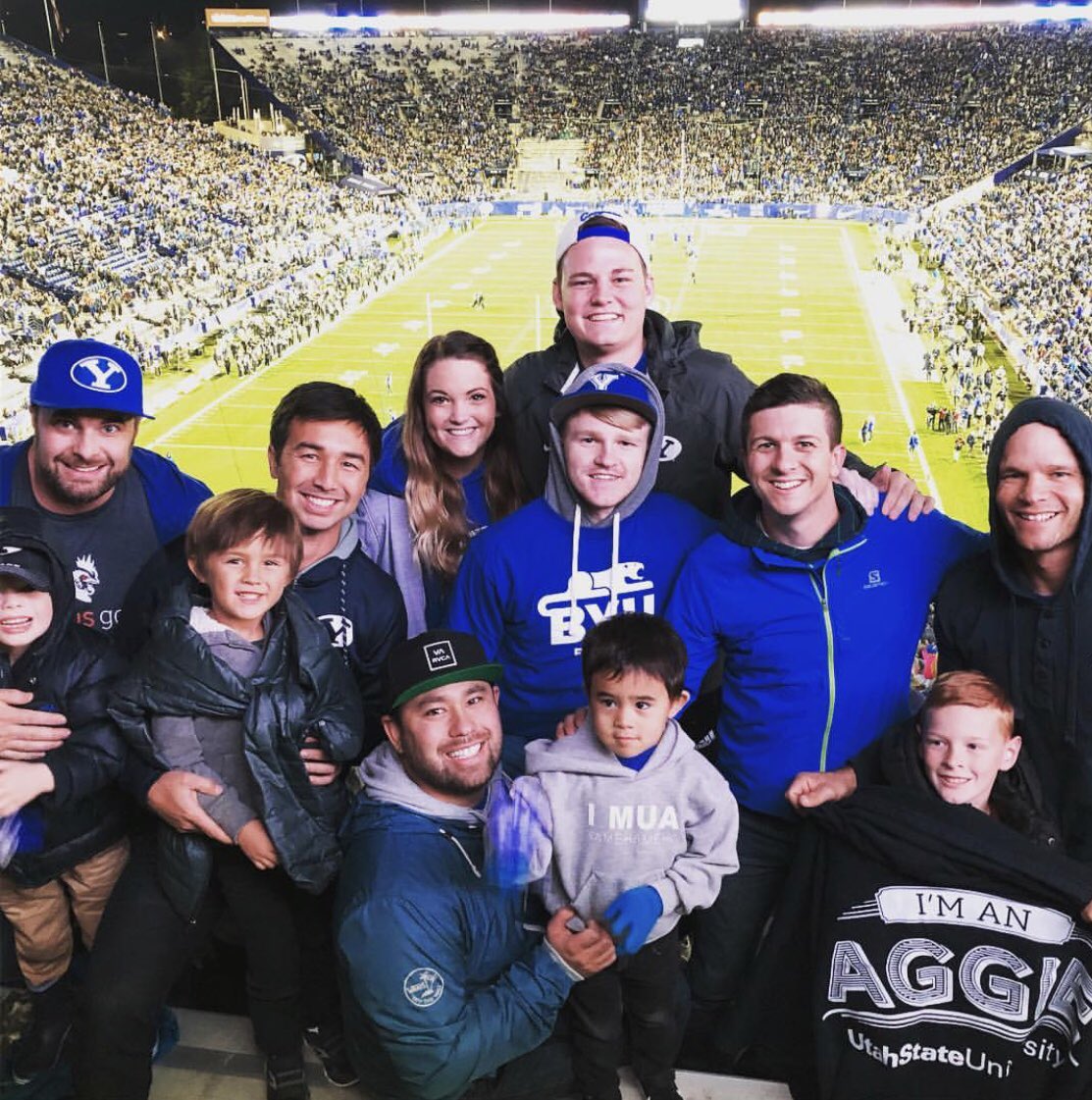 foreUP's tweet photo. Great night of football among friends and foreUP teammates, even if Utah State beat BYU. πππΌ
Richy is all smiles, itβs not always easy being the lone Utah State fan.
#teamforeup #byufootball #utahstatefootball #battleforthewagonwheel https://t.co/UuR0O6beBl