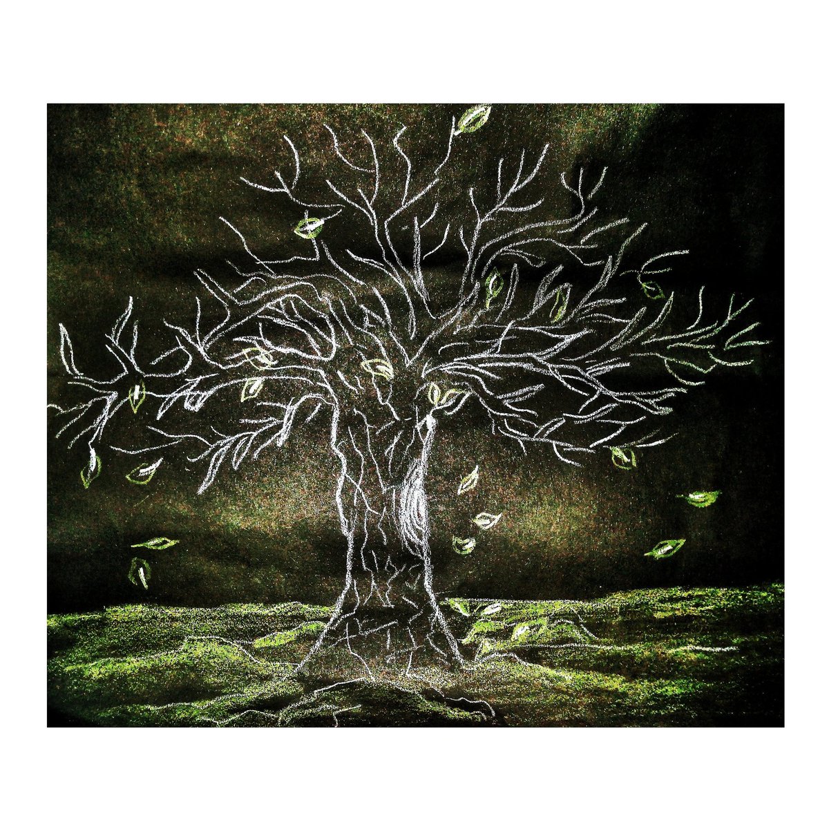 shraddha4096's tweet photo. When it starts fading, learn how to let it go.. 🍃
There is always a new beginning to everything.
#faded #bonds #art #blackpaper #tree #leaves #pencilshades #loveforart #twitterart #SundayMorning https://t.co/Aa22ZTtl6c
