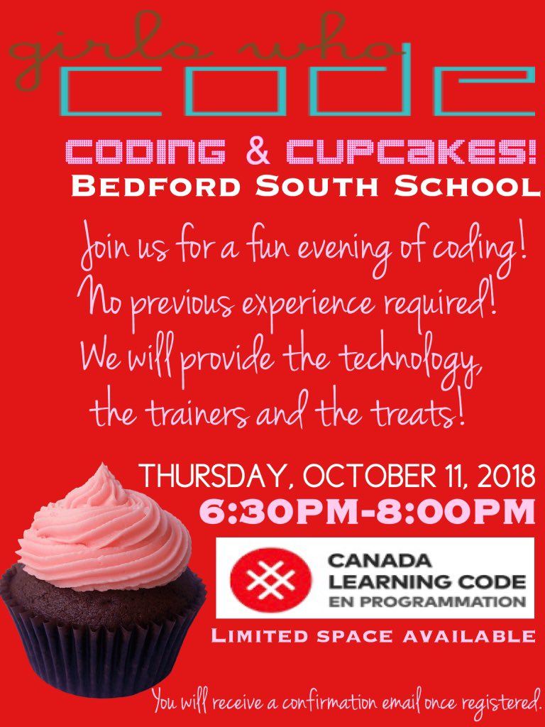 Y2KTeacher1's tweet image. Excited to be hosting a #girlscancode night @BedfordSouth with #canadalearningcode *Limited space available so confirm your spot!