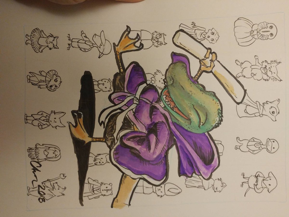 ChandraDraws's tweet photo. Day 6 #inktober actually finished something else new, but for surprise reasons I can't put it up yet, so I also finished my Wiggly Charlie from yesterday #inktober2018 #needacheese @TheAuthorGuy https://t.co/q3vcNWlRsV