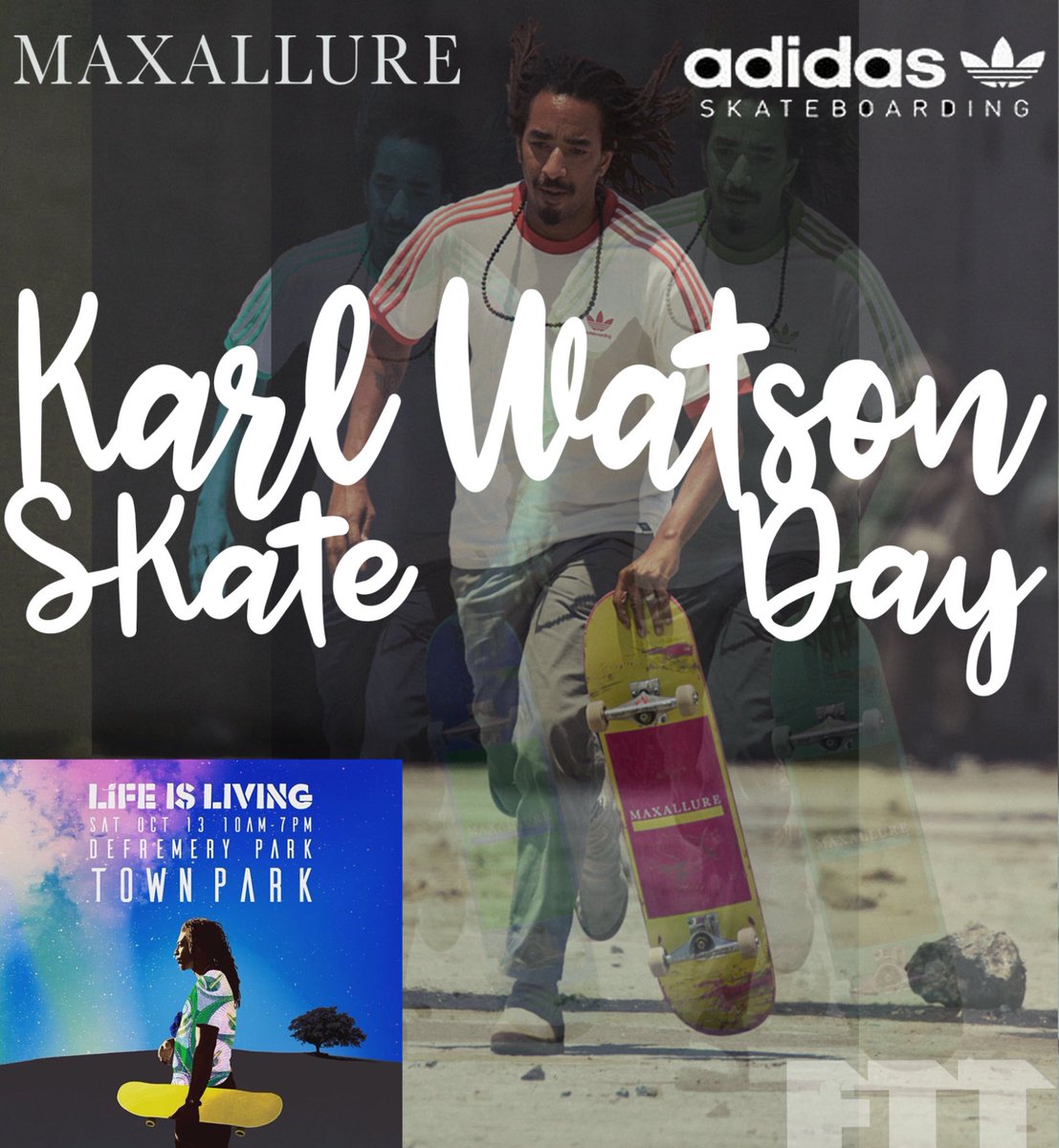 Sat. Oct.13th Karl Watson Skate Day x Life is Living Fest. Oakland.