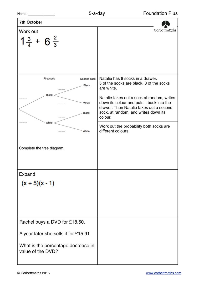 Corbettmaths tweet media