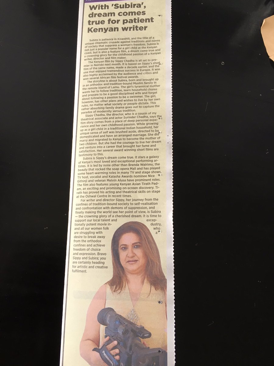 sippychadha's tweet photo. A beautiful article in the Nation, about Subira. Captures my essence. https://t.co/IdBh6XYvIb