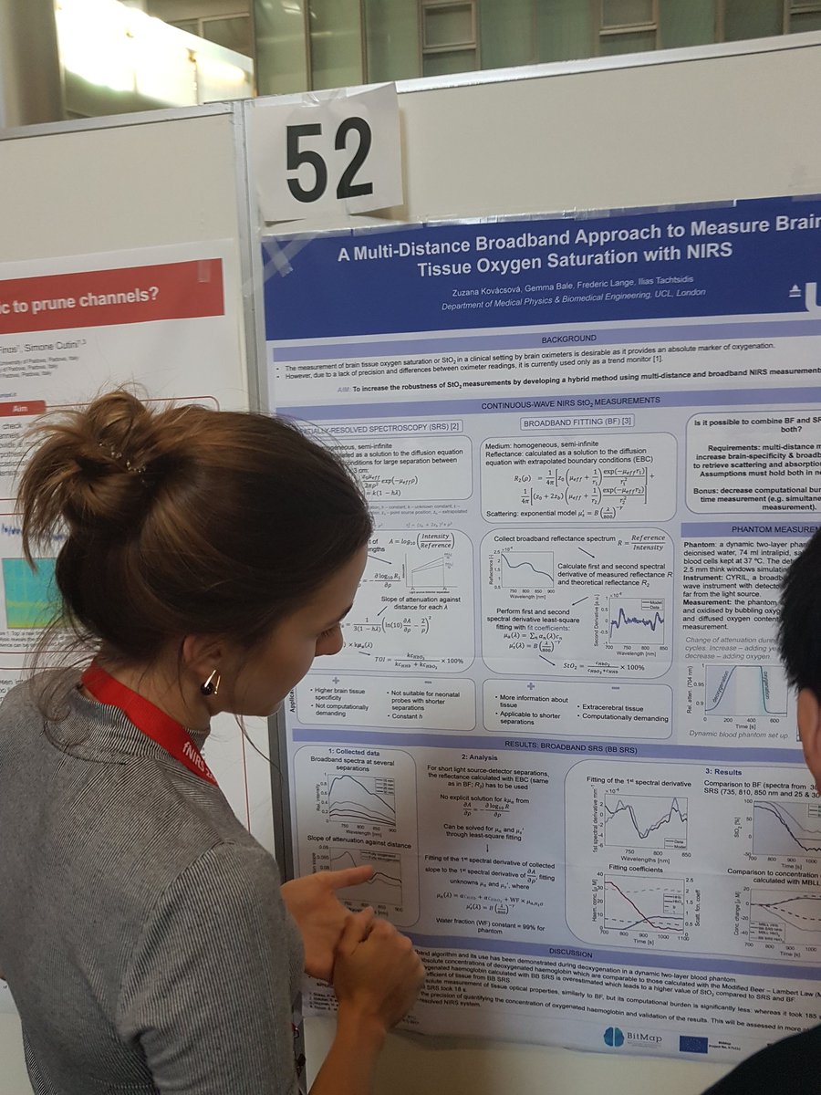 IliasTachtsidis's tweet photo. Lots of interest at Suzi poster about tissue oximeter her #BitmapITN project @fnirs2018 https://t.co/1hqYtrWQhJ
