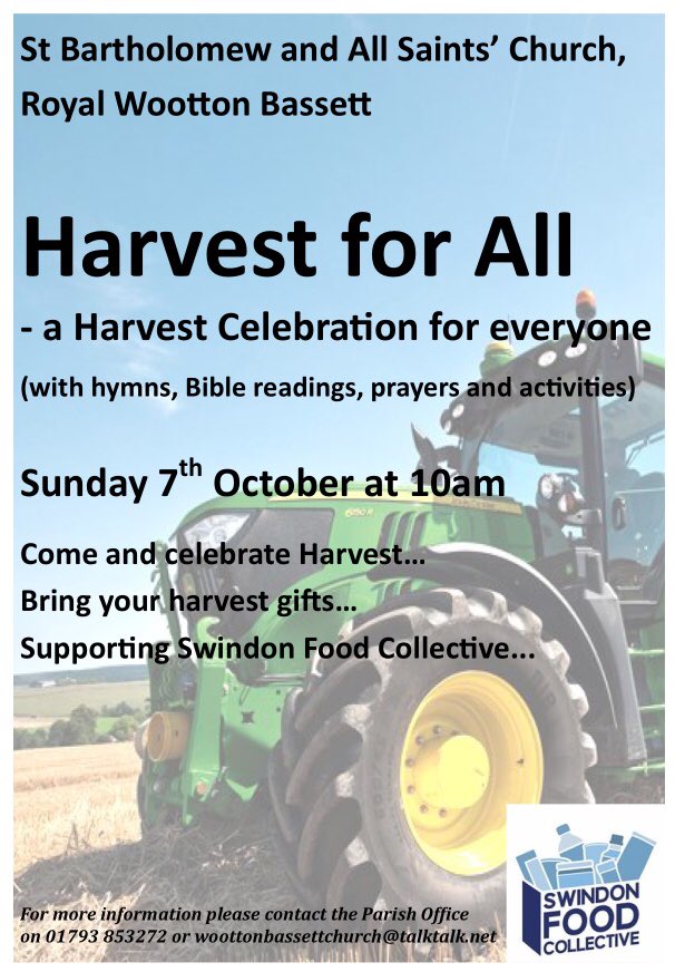 rev_ollie_b's tweet photo. #Harvest celebrations at St Bartholomew’s Church #RoyalWoottonBassett today - 10am and 6pm - all are welcome! #whatsoninroyalwoottonbassett #mylocalchurch @VisitWiltshire @DioSalisbury https://t.co/kyCLhA6m6k