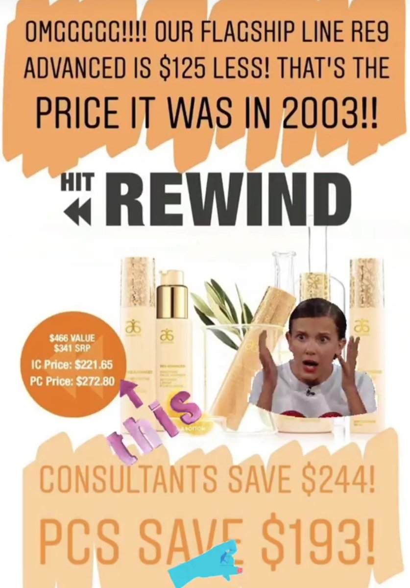 christina12rae's tweet photo. What a deal⁉️ RE9 set roll back to 2003 price 👏👏
#Arbonne #skincare #RE9 #antiaging #pricerollback #rewindto2003 https://t.co/yDOKF7vOMU