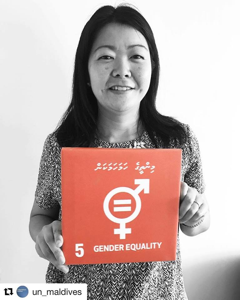 UNMaldives's tweet photo. #GlobalGoalsThursday: Ritsu Nacken,CD for Sri Lanka & Maldives:"I would like to contribute to creating a world where young girls and women can see #nolimit to their aspirations, feel the power to make their own decisions, including their reproductive choices @UNFPAMaldives #SDG5 https://t.co/iDlQnHx0ri
