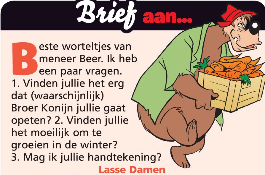 Benieuwd wat mijn worteltjes hierop te zeggen hebben? Je leest het deze week in de Donald Duck. Dus.