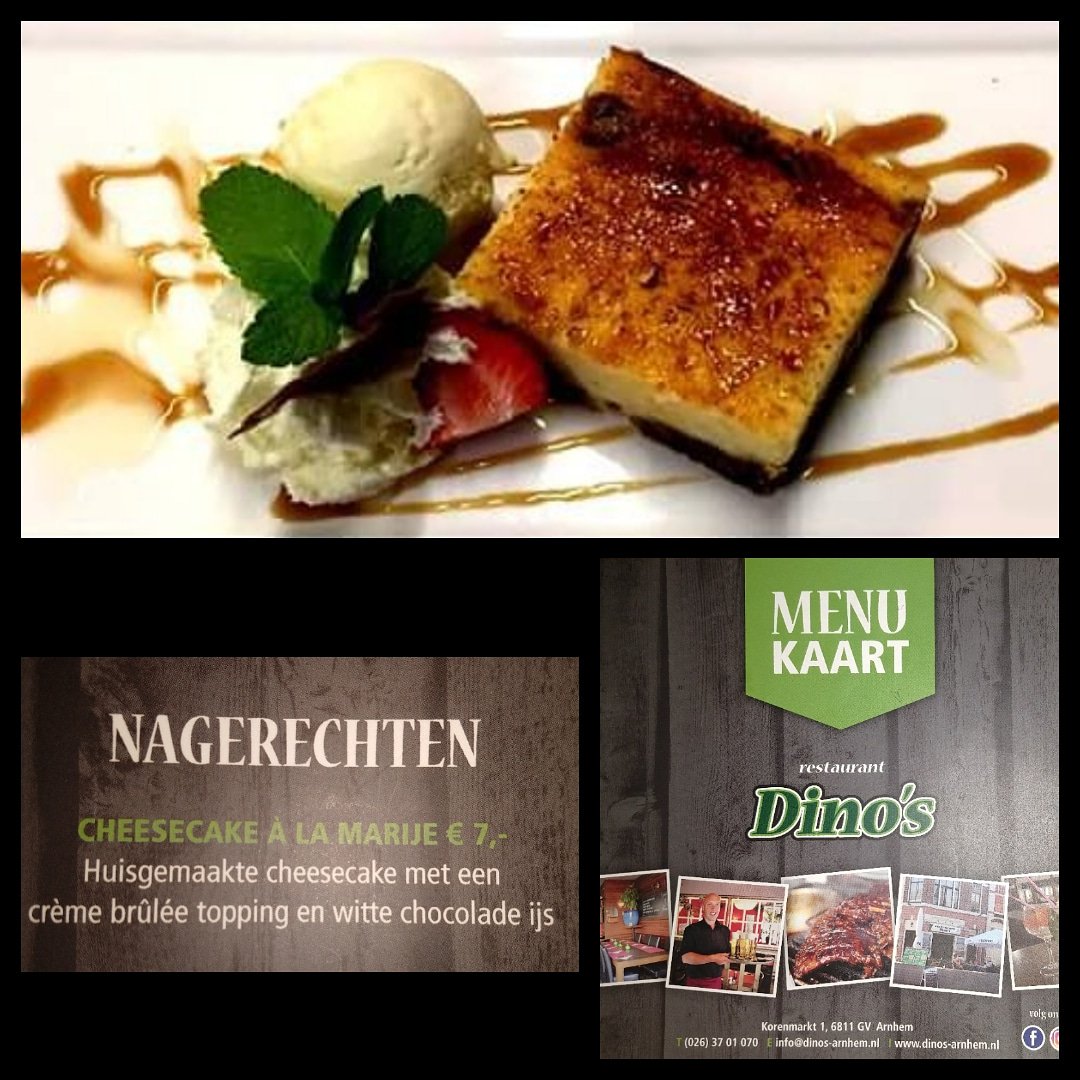 Loge_10's tweet photo. Our very own dessert, the crème brulée cheesecake, is on the menu @dinosarnhem !! #proud #dinos #arnhem #dessert https://t.co/07x1yudd0x