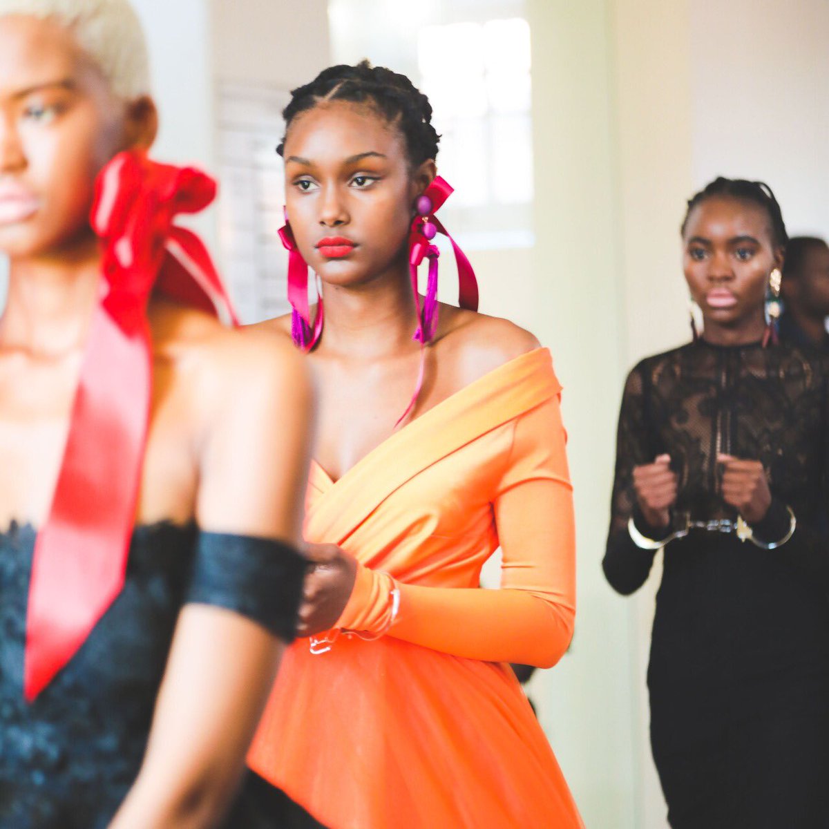 Feminine silhouettes and delicate fabrics softened the mood and allowed for an empathetic narrative by <a href="/TsotetsiKL/">Tsotetsi KL</a> at #AFIJFW