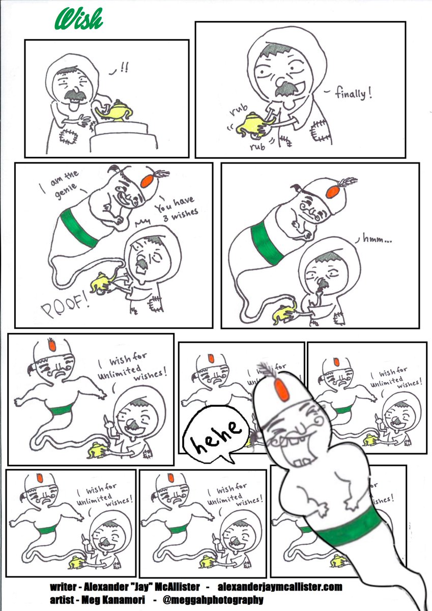 AlexJayMc's tweet photo. Wish #genie #comics #webcomics https://t.co/Q62ixho39l