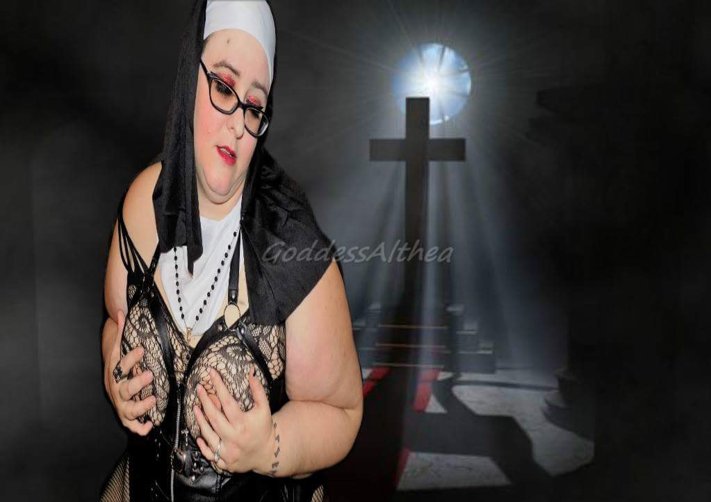 goddexx_althea's tweet photo. #SinfulSunday

Cum Worship 
at
The Altar of GoddessAlthea 

#sinfulsunday #religiousfetish #religionfetish #efdp #naughtynun #nunfetish #bbwfetishmodel #bbwaltmodel #blasphemy #worshippayobey #GoddessAlthea https://t.co/V8NAifC3Oh