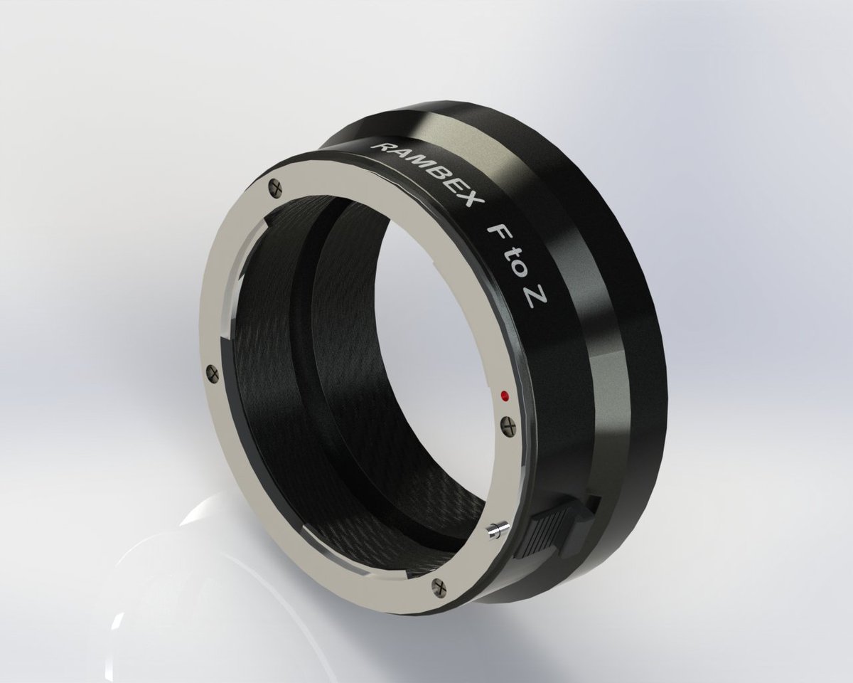 RAMBEXcom's tweet photo. More render images for the soon available Rambex Nikon Z manual adaptor for the fraction of price from the original FTZ adaptor #photography #render #3D #cad https://t.co/bRzxpMaLiS