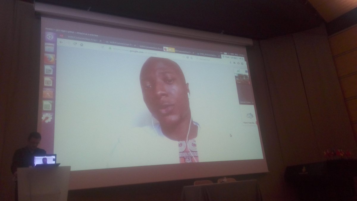 siganelie's tweet photo. En direct de la #Civ225 @samuelguebo présente l'équipe Trust and safety de la #FondationWikimedia #WikiConvFR #WikiconvFr2018 https://t.co/BSUgHWpgYO