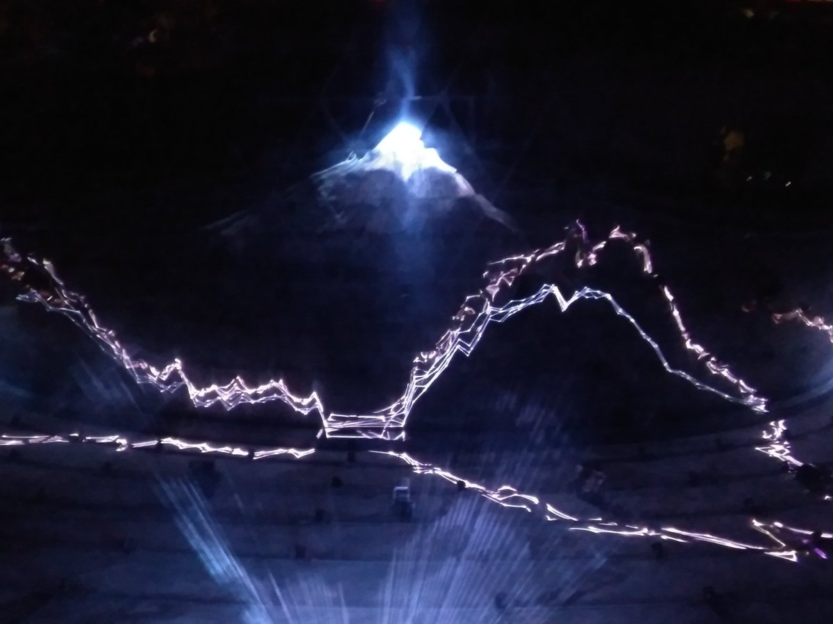 laclefstgermain's tweet photo. #NuitBlanche Sur #LaGeode de #LaVillette, projection de "Wardenclyffe", de @TremensS (artiste / ingénieur de @StGermainLaye résident à @laclefstgermain) : énorme performance sonore et lumineuse ! #art #contemporary #installation #design #audiovisual #laser #lighting https://t.co/DEo76Cw5fJ