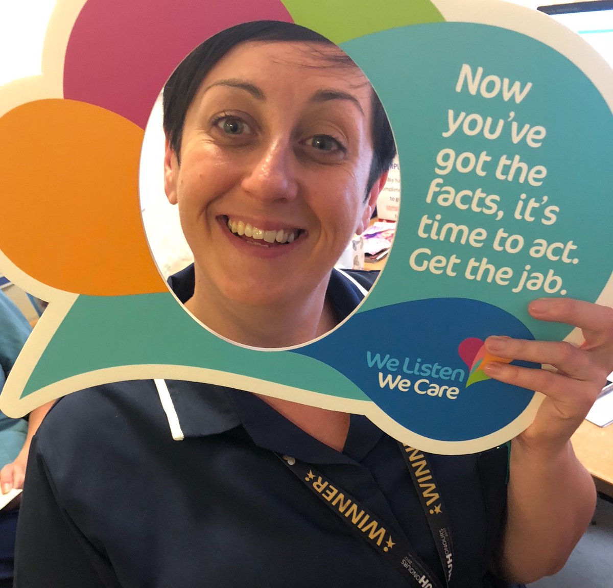 Charlie getting her flu jab