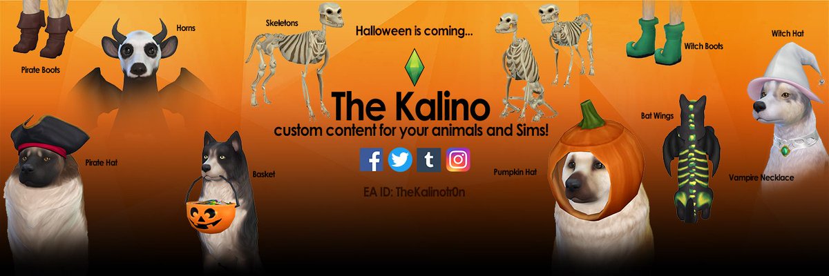 Early Access for my Halloween Packages at Patreon! 🎃💀🦇
patreon.com/TheKalino 

(Skeletons for small dogs and cats still in work)

#thesims #halloween #cc