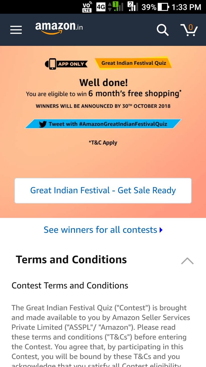 DevasiaMobin's tweet image. #AmazonGreatIndianFestivalQuiz
#amazon
#freeshoping #Amazonoffers #AmazonIndia
