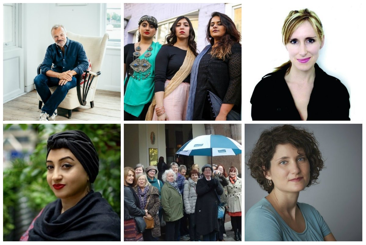 Day 2 of #MLF18 Listen to the Women! Walking tour & An Evening with Graham Norton are FULLY BOOKED. Tickets on the door for Lara Feigel: Free Woman (1pm, IABC), An Afternoon with Lauren Child (3pm, The Whitworth), Hafsah Aneela Bashir (4pm, IABC), The Yoniverse (7pm, IABC)