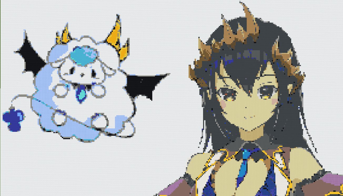 味丸 Twitter पर ハニスト ドット絵企画第2弾 メアリ様に引き続き 島村シャルロット様 わたあめ先輩を描かせていただきましたー 167 295 総ブロック数個 制作期間1週間でした 島村建設で働きたい今日この頃 W シャルのひつじ シャルピクチャ