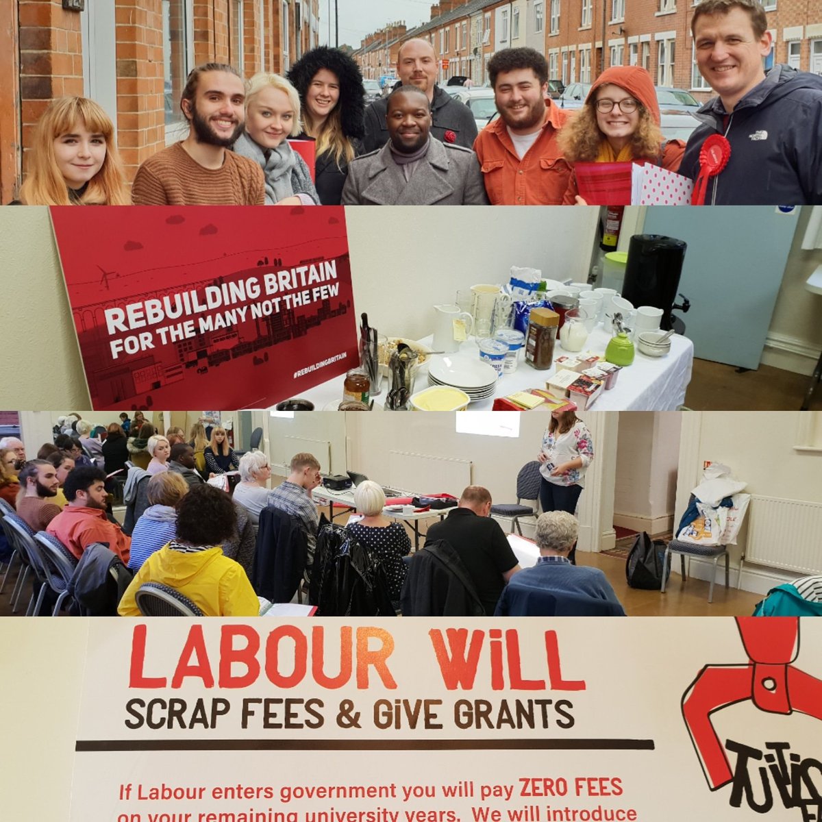 StuartBradyLab's tweet photo. Big thanks to @LeicesterYL @DMULabSoc and the #Loughborough students out knocking on student doors yesterday telling them how @UKLabour will #scrapfees #labourdoorstep https://t.co/p1veEgdhwu