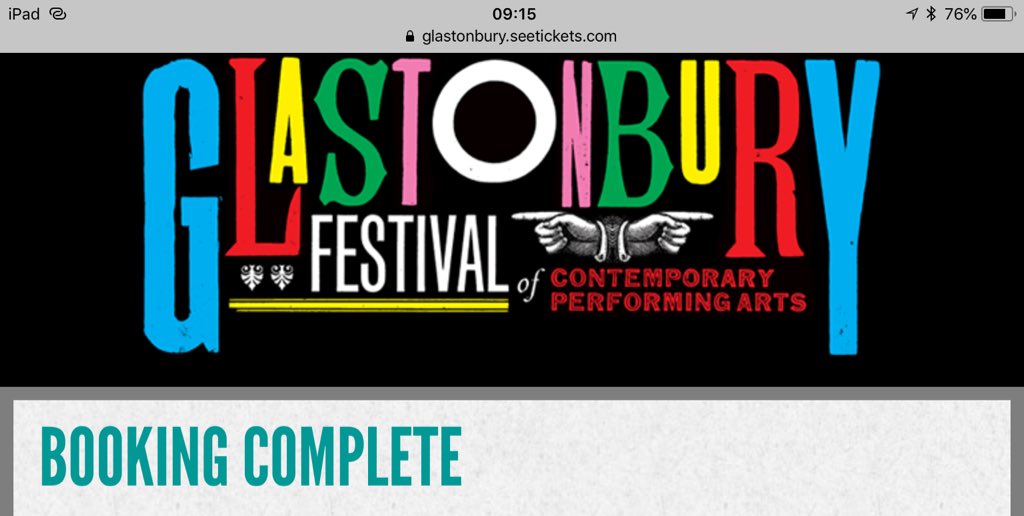 Can’t actually believe I’ve done it <a href="/cheersforinvite/">Dennis</a> #Glastonbury
