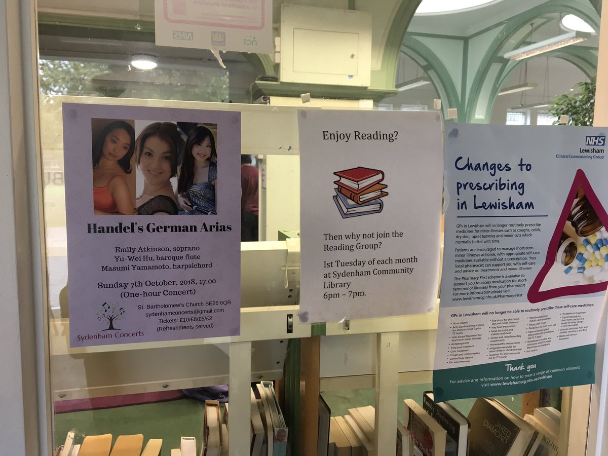 ConcertSydenham's tweet photo. Our poster spotted at #SydenhamLibrary !
Concert this afternoon! 5pm.
#StBartholomews Church #SE26 #Sydenham #BaroqueConcert @yuweihuflute @emily_at_kinson @YamamotoMasumi #7Oct2018 #Handel https://t.co/ezSWla637D