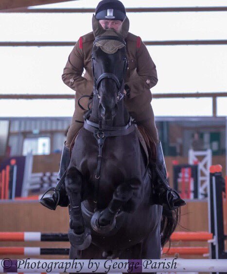 ArmyEquiUK's tweet photo. @eventslens We love this pic by WO George Parish @RAFEquestrian of WO2 Daniel Powell, an instructor at DATR, and his stunning MWH Obsidian, competing this week at Melton Mowbray! #sightalignment #onearmytwohearts #matchymatchy @horsehealthcouk #lemieux @HorseHour @EquineHour https://t.co/wAMcOjdaTh