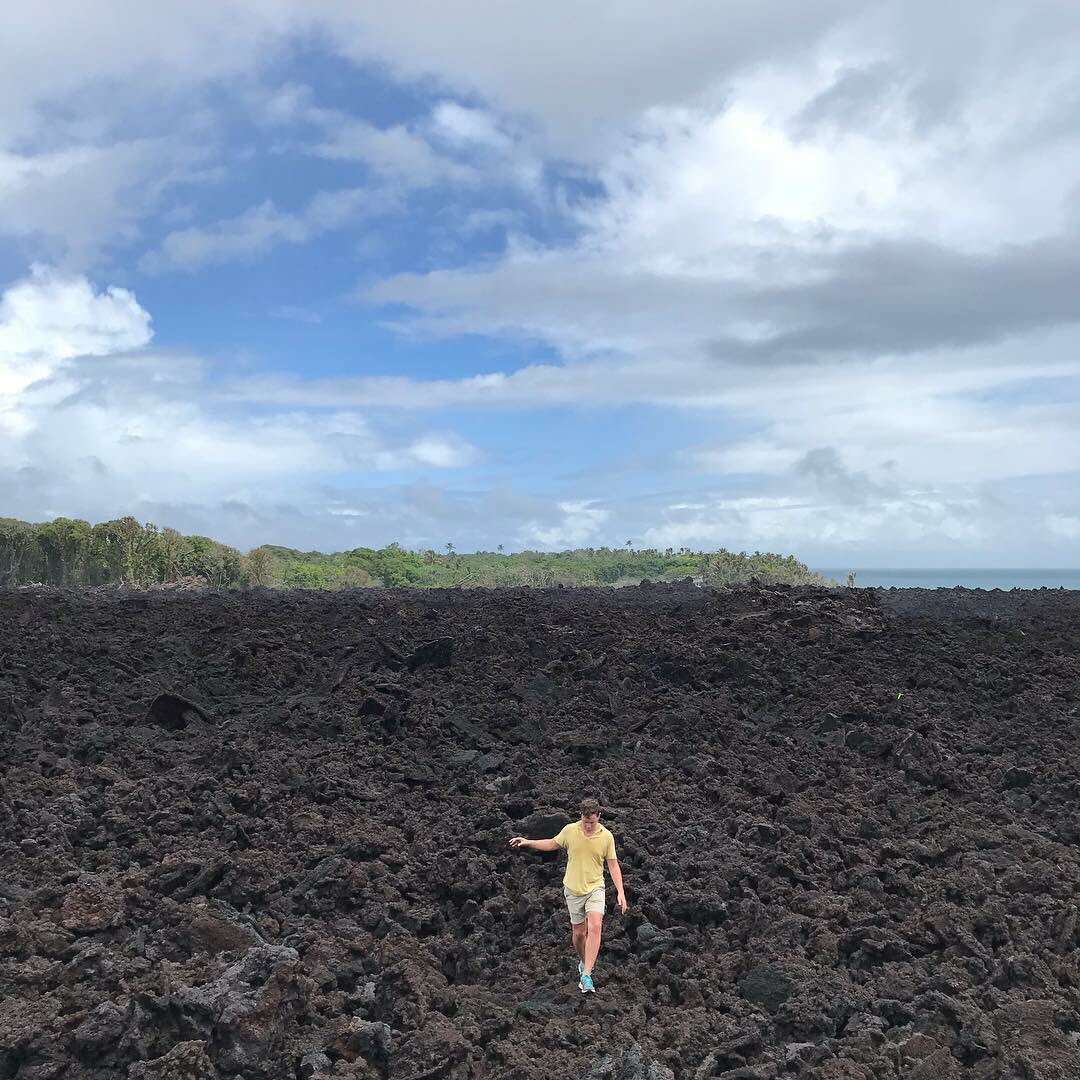 Robert_Leather's tweet photo. Walking through the fresh #lava flows of #Hawaii https://t.co/qXxXNyAFTH