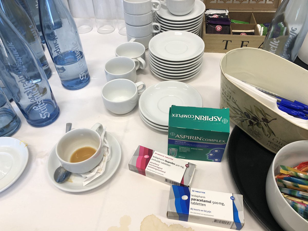 PaulaLorgelly's tweet photo. On the coffee table at #mthood2018. Aspirin, paracetamol and ibuprofen. Not sure if consumption is a risk factor for diabetes. https://t.co/iJA5mu0Z9a