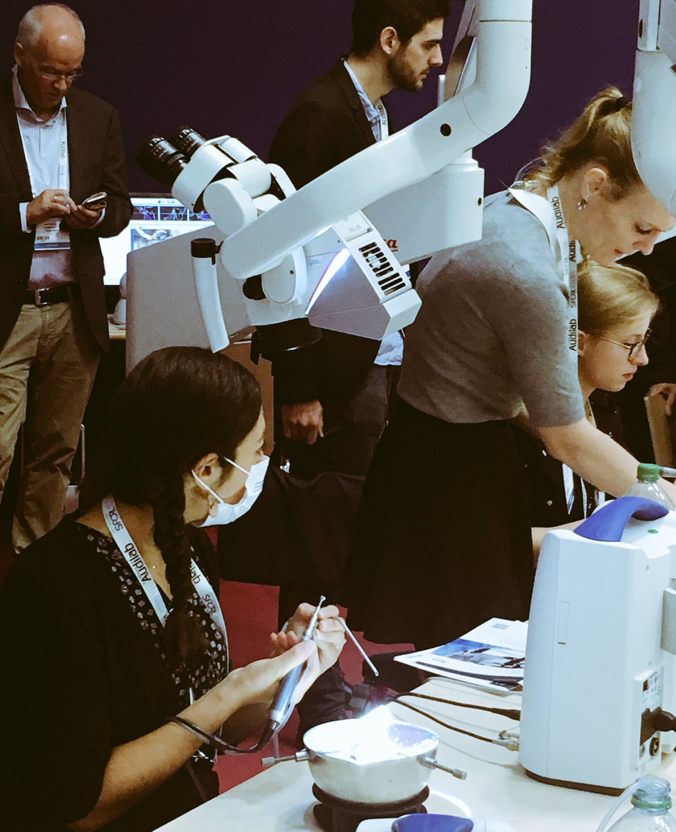 FannyHericourt's tweet photo. Atelier de simulation avec @OticonMedical sur des rochers de synthèse! #SFORL2018 @twittorl @Clq_Group @AnneSophie_Clq https://t.co/ahLqFhl1hl