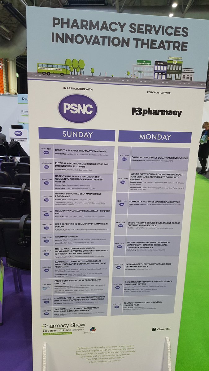 SallyManningNUH's tweet photo. Come and see Zainab and I talking about the Capture AF Service - community pharmacist detection and treatment programme. Today at 14:50. Looking forward to seeing you there @pharmacyshow #captureaf https://t.co/vPainleylG