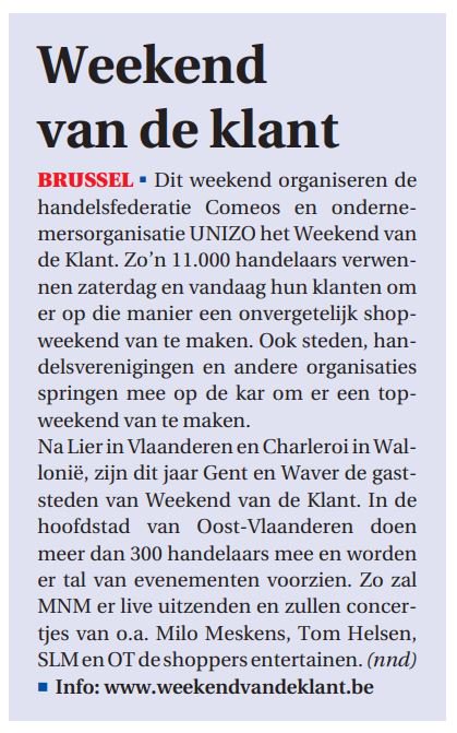 UNIZORetail's tweet image. Het Weekend van de Klant vandaag  in @DeZondag ☀️ #weekendvandeklant