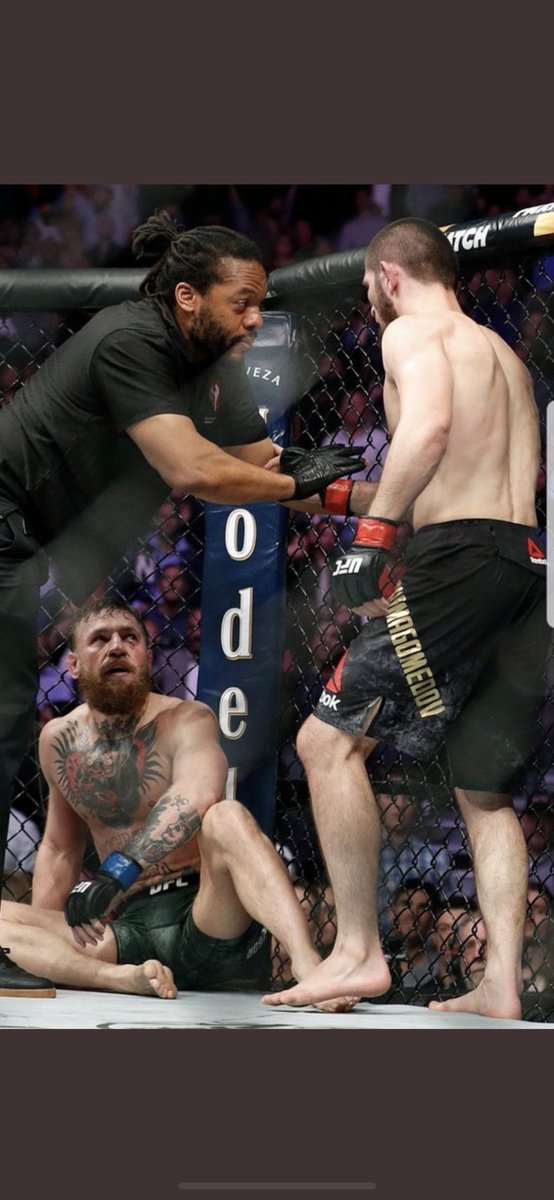 _y_a_r_a___'s tweet photo. Let this be a lesson to everyone in the world.... Do NOT bully someone for months about their religion, values, family, friends, country and culture, then be shocked when they explode. Do NOT poke a bear(pun intended) and then not expect it to “smash” you. #UFC229 Khabib https://t.co/XNuIsm72VR