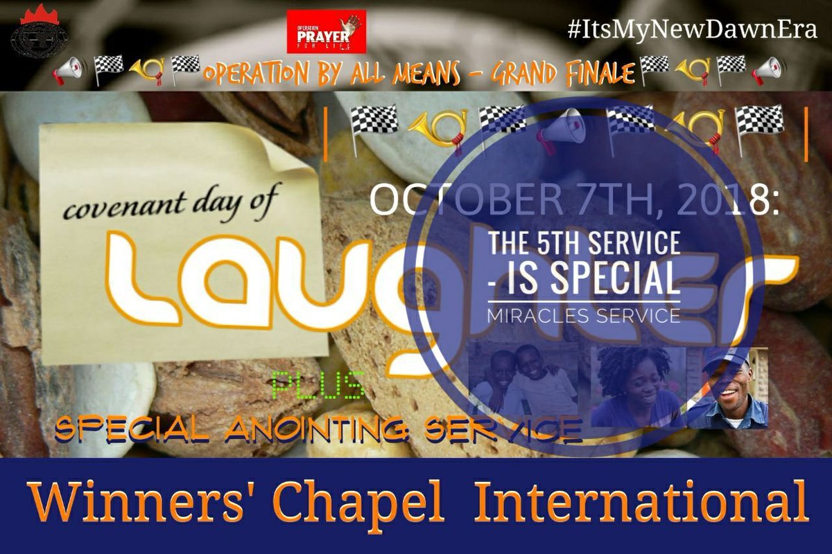 WinnersChapelNL's tweet photo. 💯🏁📯🏁📣💯 #CovenantDayOfLaughter plus #SpecialAnointingService 💯🏁📯🏁📣💯 - Part V - #SpecialMiraclesService - SUN, 7TH, OCT, 2018<|| Now #InProgress &amp; #OnDemand Via https://t.co/zOpaqPW7Ye  | #SeasonsOfGlory ||> Also Via: https://t.co/m5dU2nyVUd &amp; https://t.co/mvMQxZvIwb https://t.co/N4KWXIbbZZ