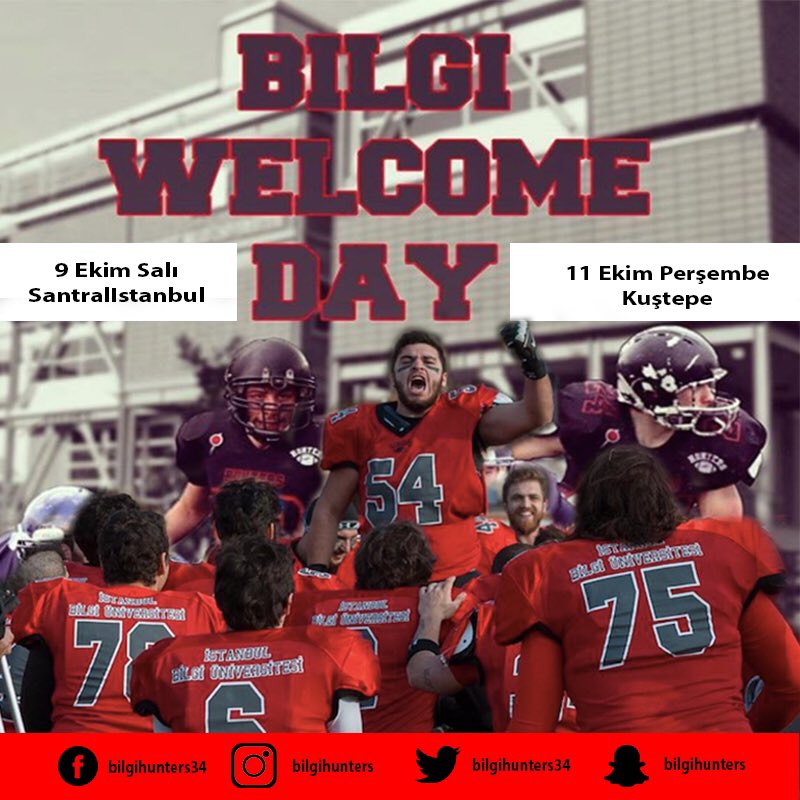 bilgihunters34's tweet photo. Bilgi Hunters yeni takım arkadaşlarını arıyor! 9 Ekim Salı SantralIstanbul, 11 Ekim Perşembe Kuştepe kampüsündeki standımıza uğrayarak bilgi alabilir, başvuru formunu doldurabilir ve seçmelere katılmaya hak kazanabilirsin 💪🏼
#huntersnation #bizkocamanbiraileyiz https://t.co/Ps3pG5m1wo