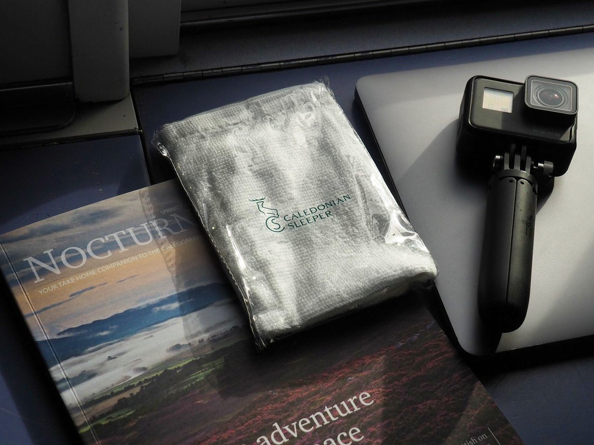 panos22111's tweet photo. Travel kit on board @CalSleeper #caledoniansleeper #interrail #eurail #railcc #trains #scotland #europe #blog #travel #trip https://t.co/xe1o2fElIK