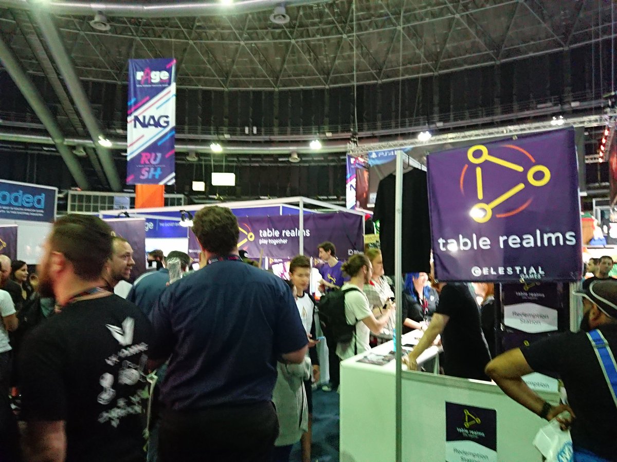 eogxnews's tweet photo. Don't forget to visit the @tablerealms stand at #rageexpo2018 for your chance to win some amazing prizes, and play some entertaining games while you at it 🔥 #TableRealms #gaming https://t.co/UTTLBpMLUW