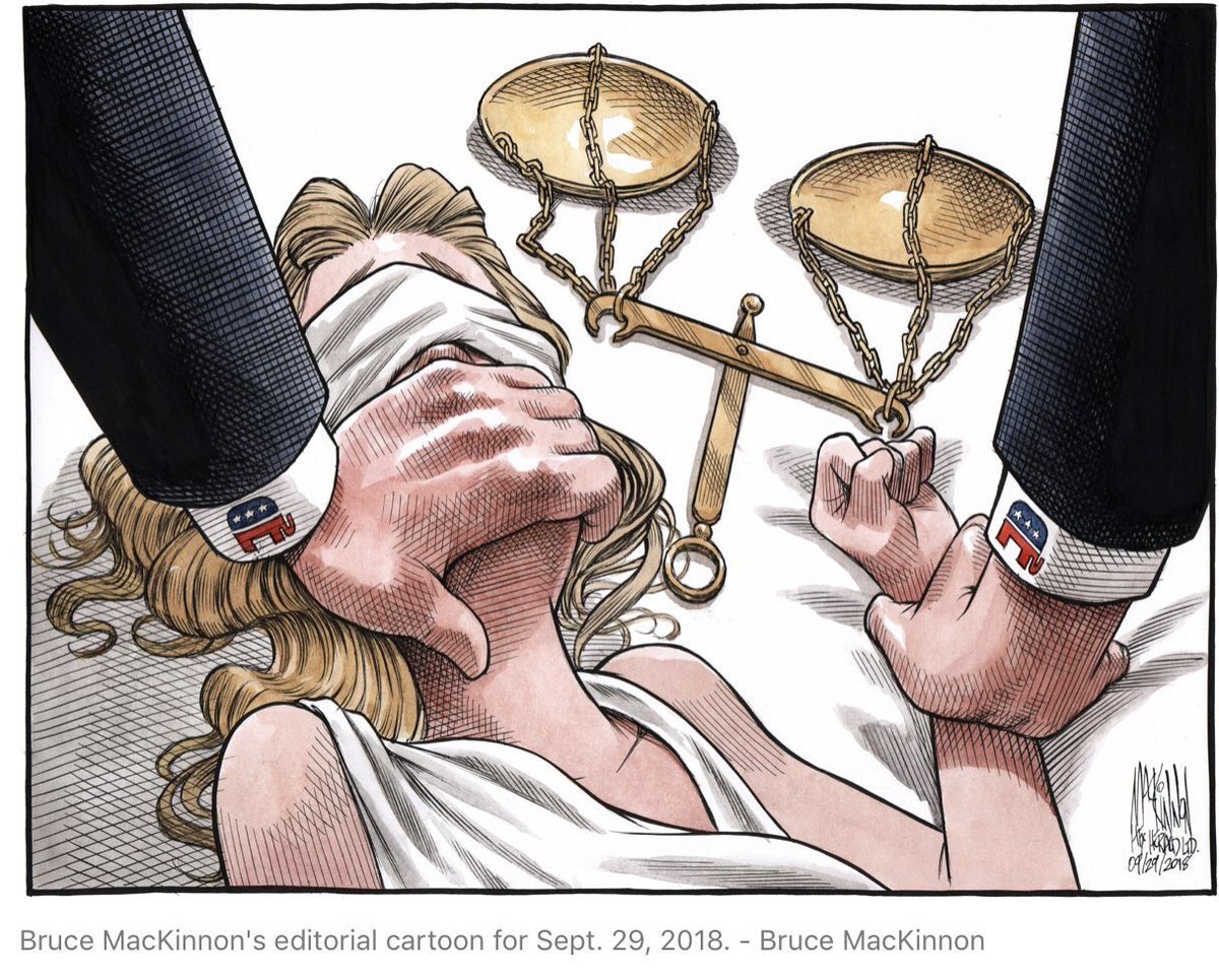 Some poltical cartoons compact a dozen editorials into one unforgettable image. This by Bruce MacKinnon.